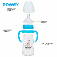 Sin BPA de alta calidad contiene 120 ml de marcas de biberones de leche para bebés de vidrio duradero